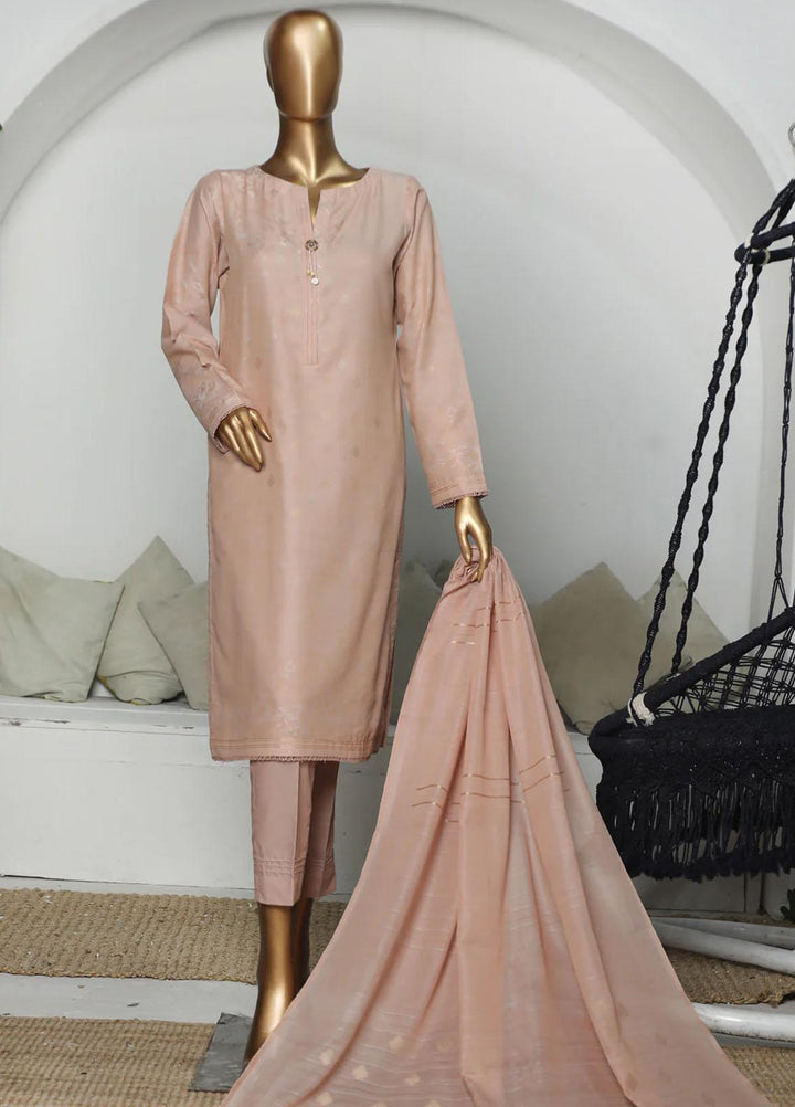 HZ Textiles Printed Jacquard Suits Unstitched 3 Piece HZ23VC VJ-02 - Winter Collection