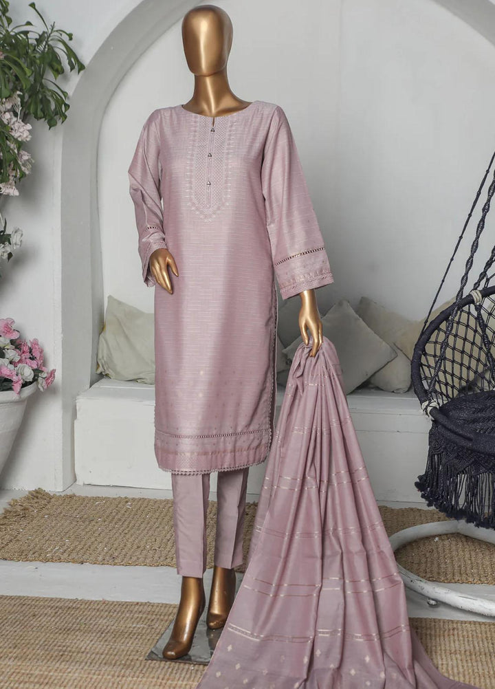 HZ Textiles Printed Jacquard Suits Unstitched 3 Piece HZ23VC VJ-03 - Winter Collection