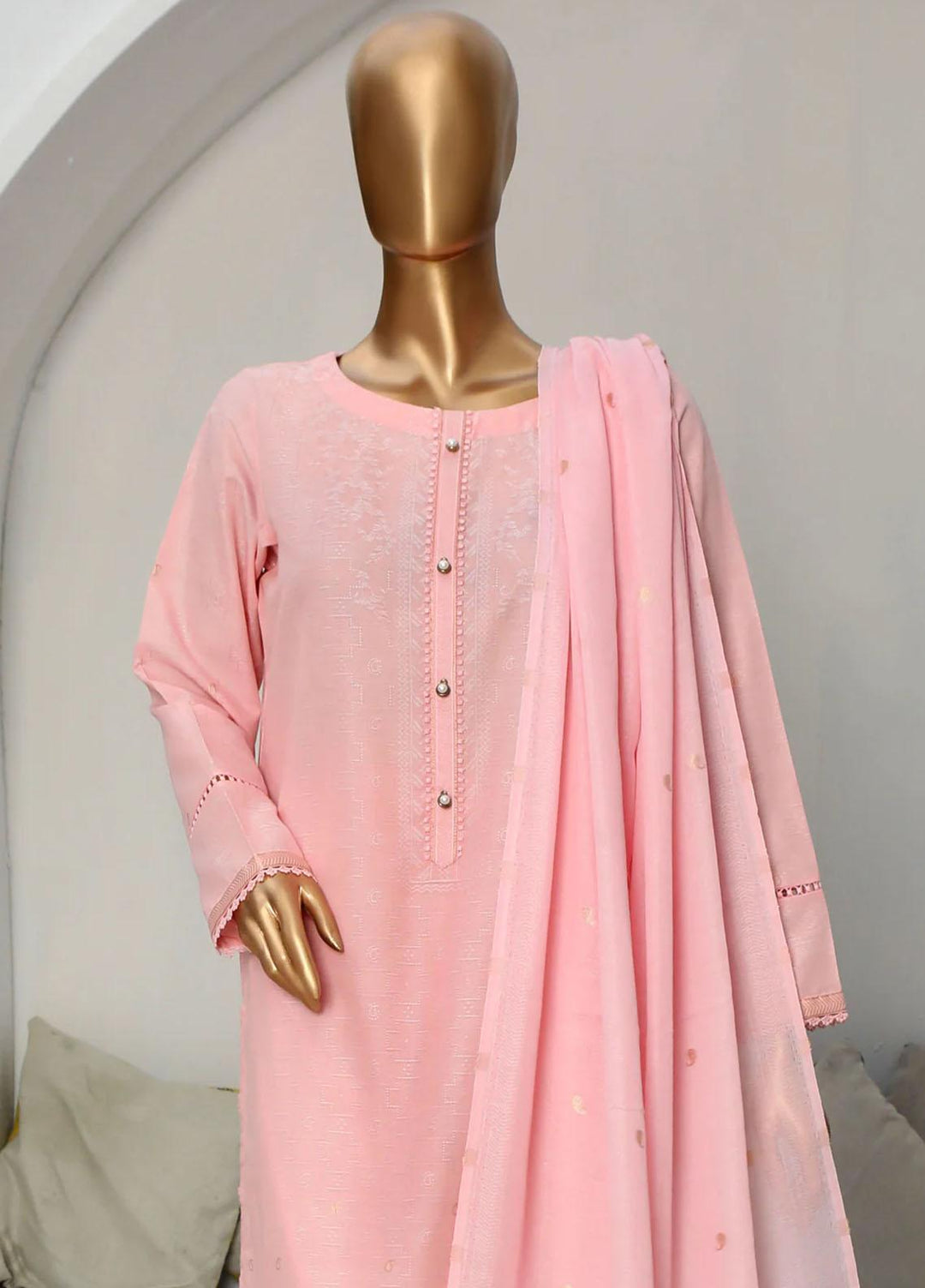 HZ Textiles Printed Jacquard Suits Unstitched 3 Piece HZ23VC VJ-09 - Winter Collection