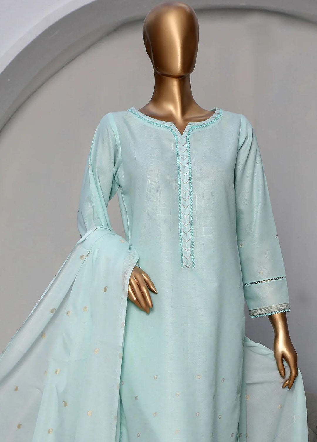 HZ Textiles Printed Jacquard Suits Unstitched 3 Piece HZ23VC VJ-10 - Winter Collection