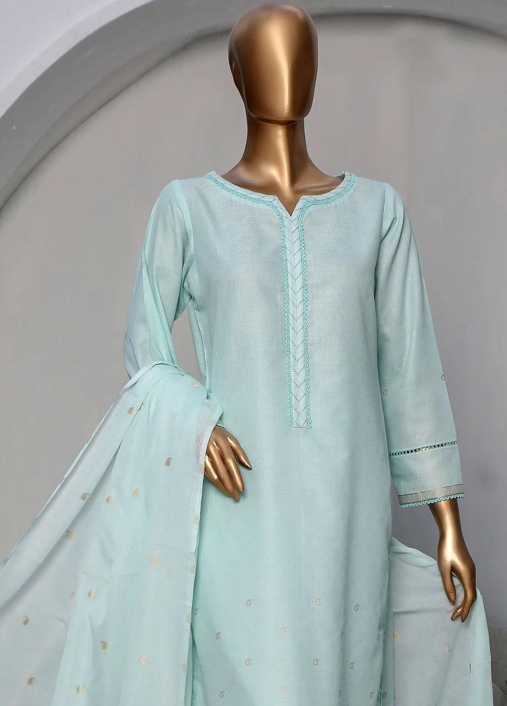 HZ Textiles Printed Jacquard Suits Unstitched 3 Piece HZ23VC VJ-10 - Winter Collection