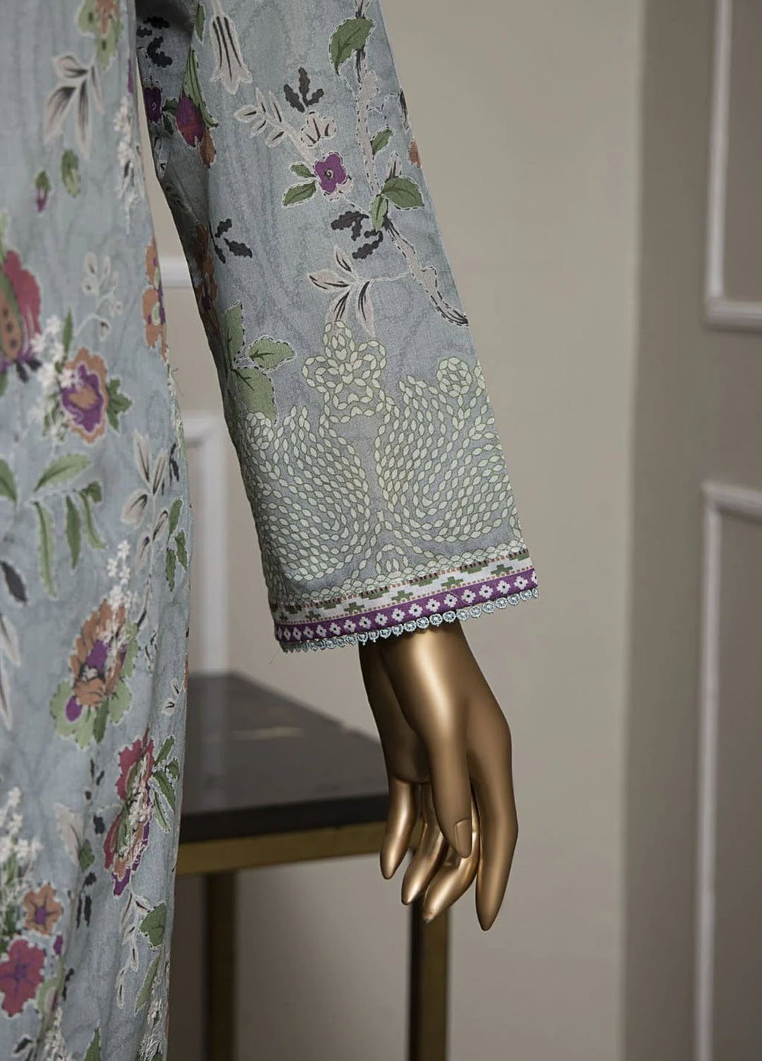 HZ Textiles Embroidered Lawn Suits Unstitched 3 Piece HZ25LE PLK-1026 - Summer Collection