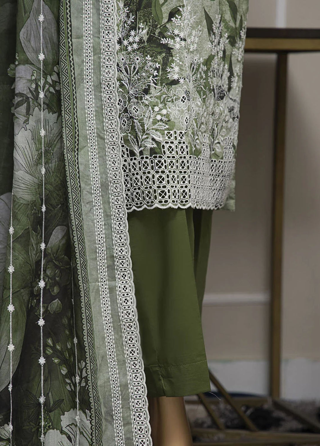 HZ Textiles Embroidered Lawn Suits Unstitched 3 Piece HZ25LE PLK-1031 - Summer Collection