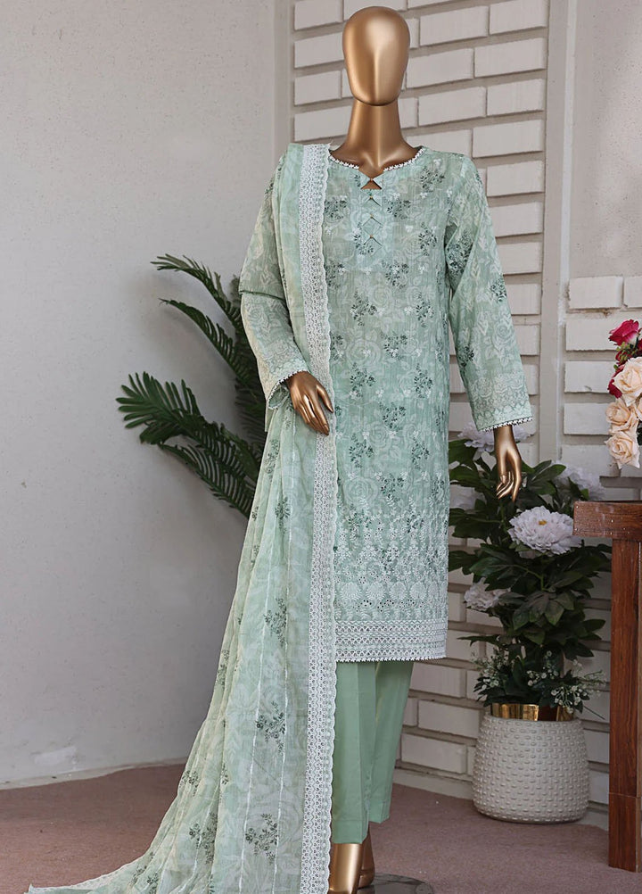 HZ Textiles Embroidered Lawn Suits Unstitched 3 Piece HZ25LE PLK-812 - Summer Collection