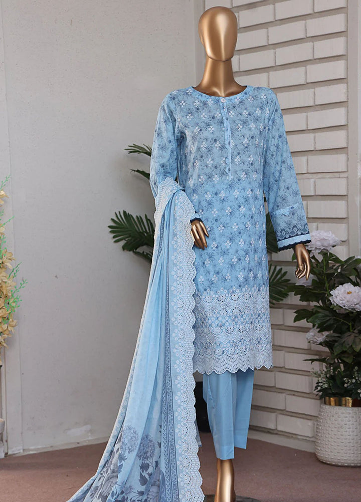 HZ Textiles Embroidered Lawn Suits Unstitched 3 Piece HZ25LE PLK-817 - Summer Collection