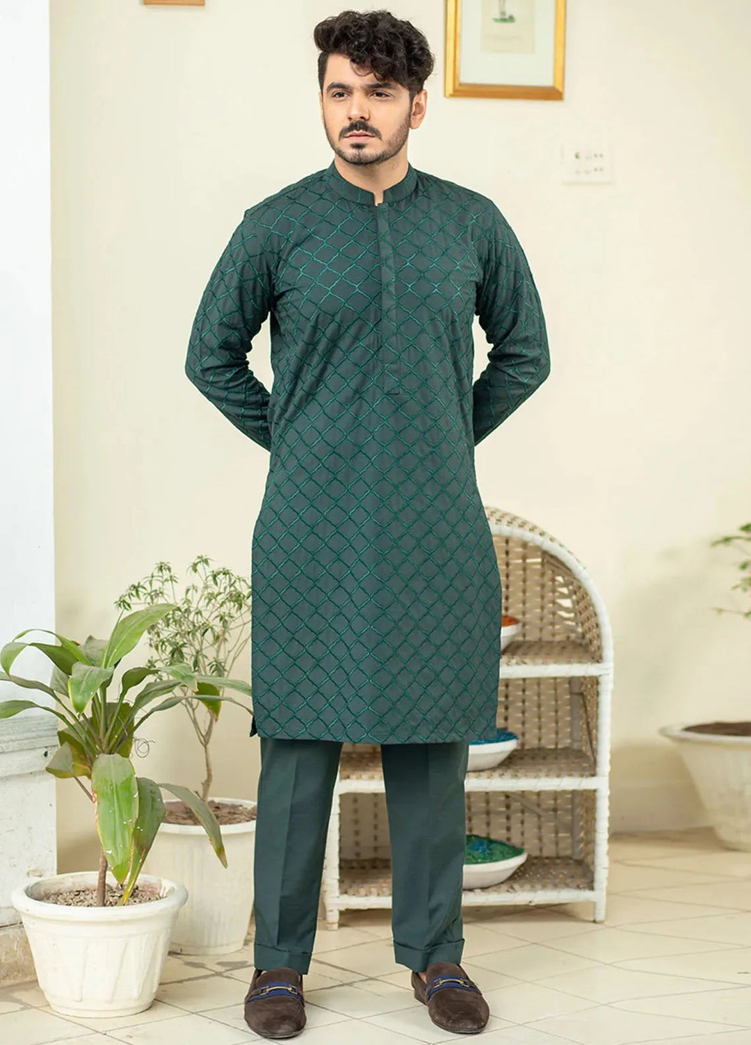 Ibtada E Ishq By Ahmad Raza Wash N Wear Embroidered Men Kurta Pajama - AR-5003