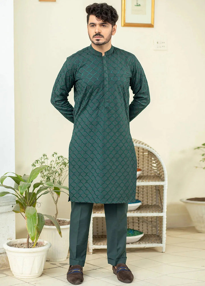 Ibtada E Ishq By Ahmad Raza Wash N Wear Embroidered Men Kurta Pajama - AR-5003