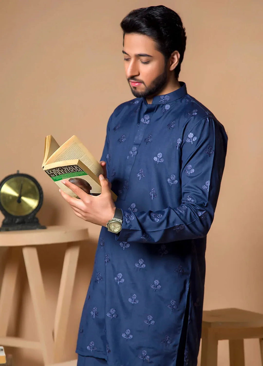 Ibtada E Ishq By Ahmad Raza Wash N Wear Embroidered Men Kurta Pajama - AR-5008