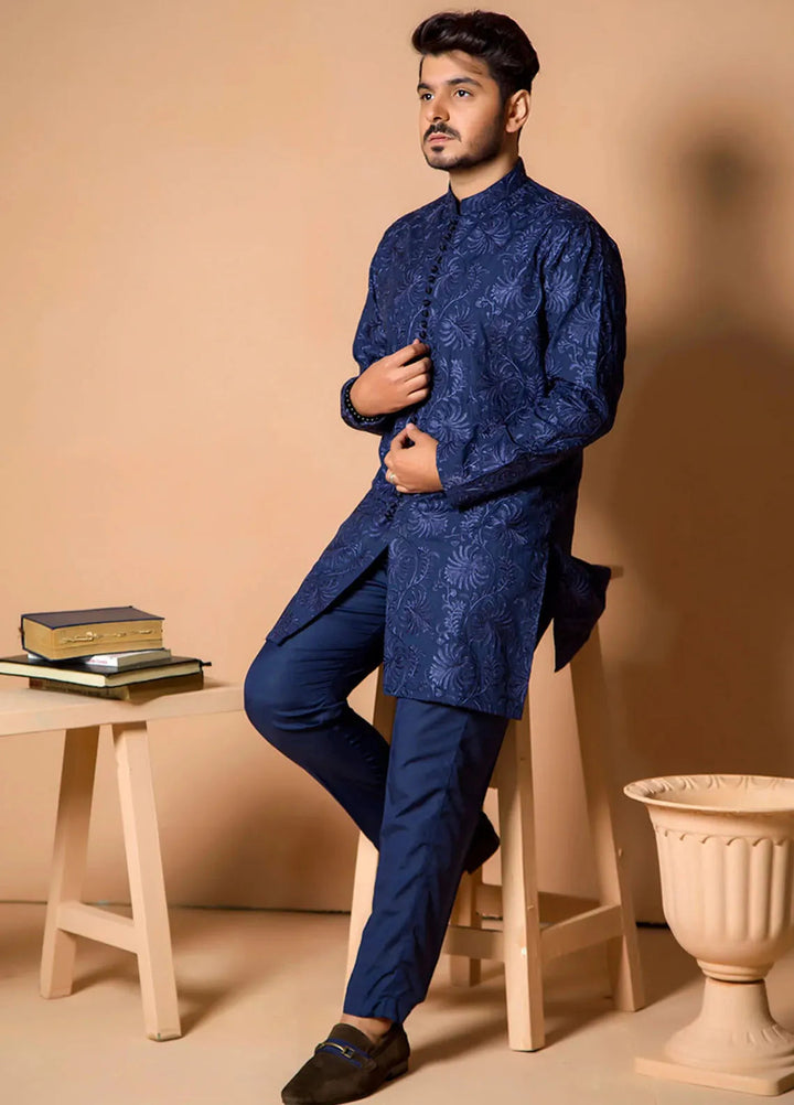 Ibtada E Ishq By Ahmad Raza Wash N Wear Embroidered Men Kurta Pajama - AR5009