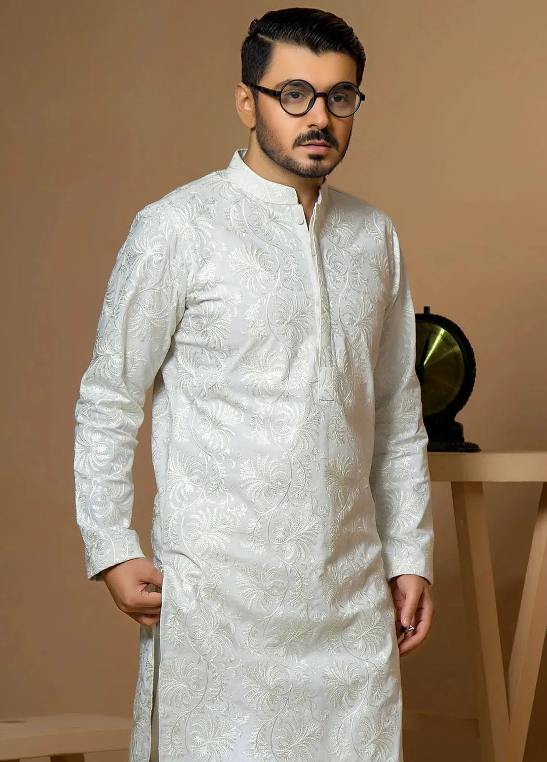 Ibtada E Ishq By Ahmad Raza Wash N Wear Embroidered Men Kurta Pajama - AR-5013