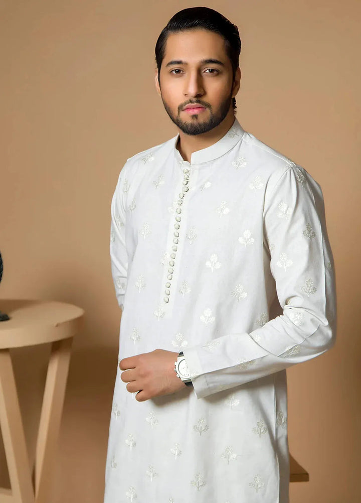 Ibtada E Ishq By Ahmad Raza Wash N Wear Embroidered Men Kurta Pajama - AR-5014