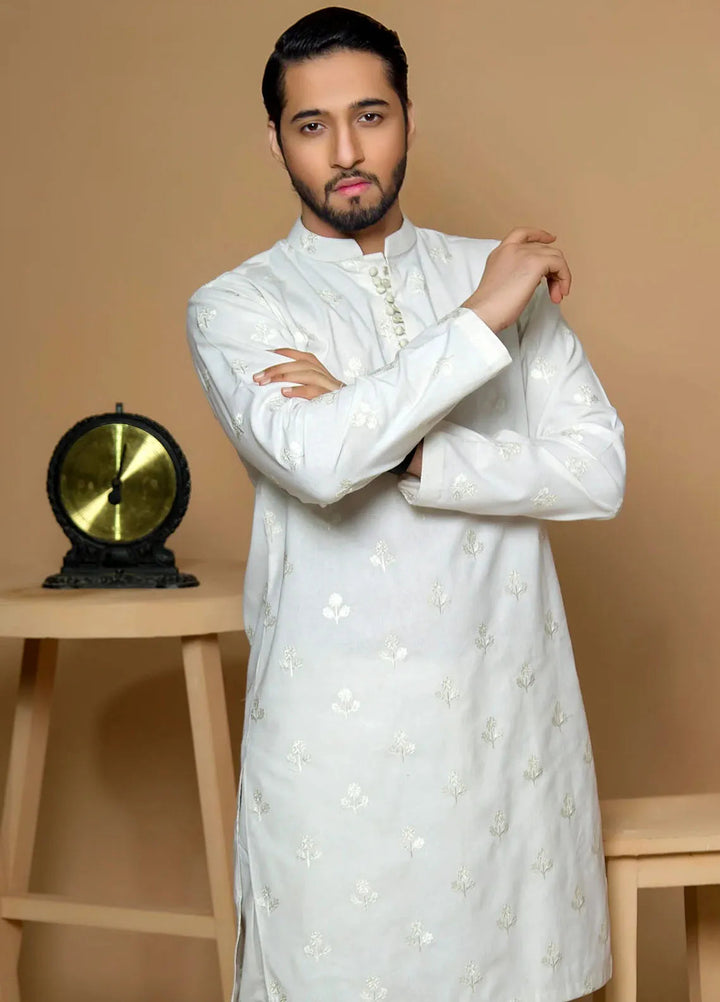 Ibtada E Ishq By Ahmad Raza Wash N Wear Embroidered Men Kurta Pajama - AR-5014