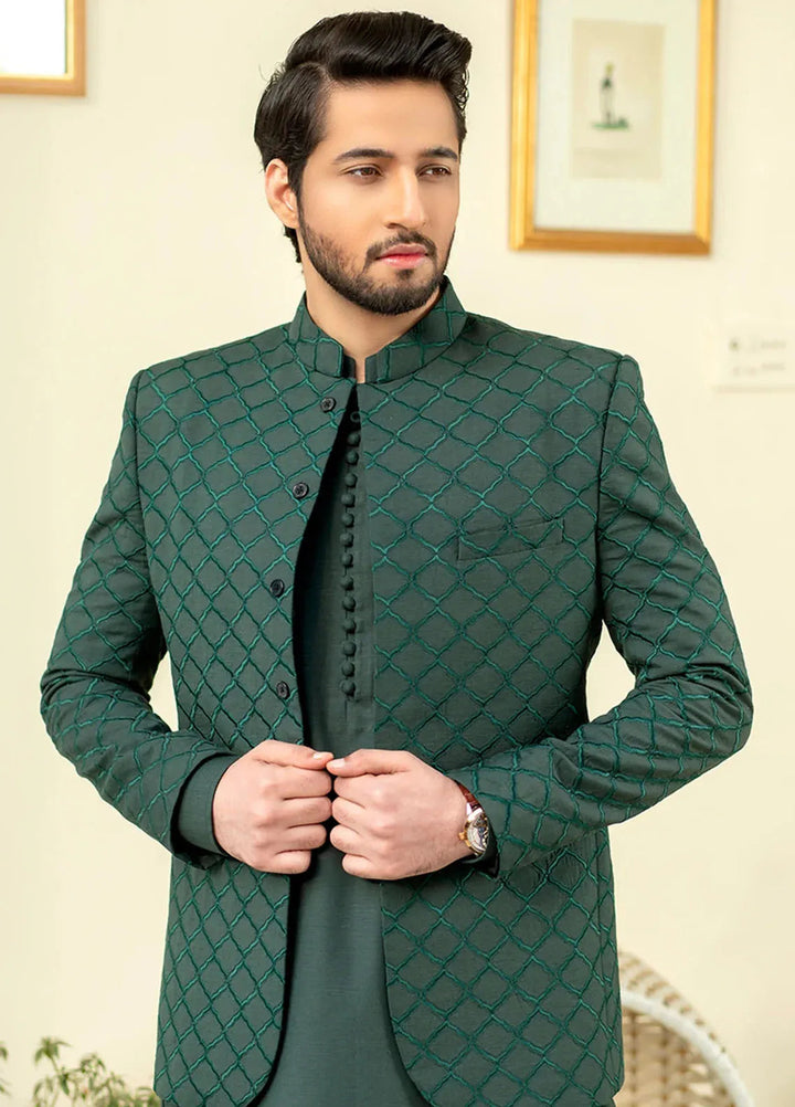 Ibtada E Ishq By Ahmad Raza Wash N Wear Embroidered Men Kurta Pajama With Price Coat - AR-5004