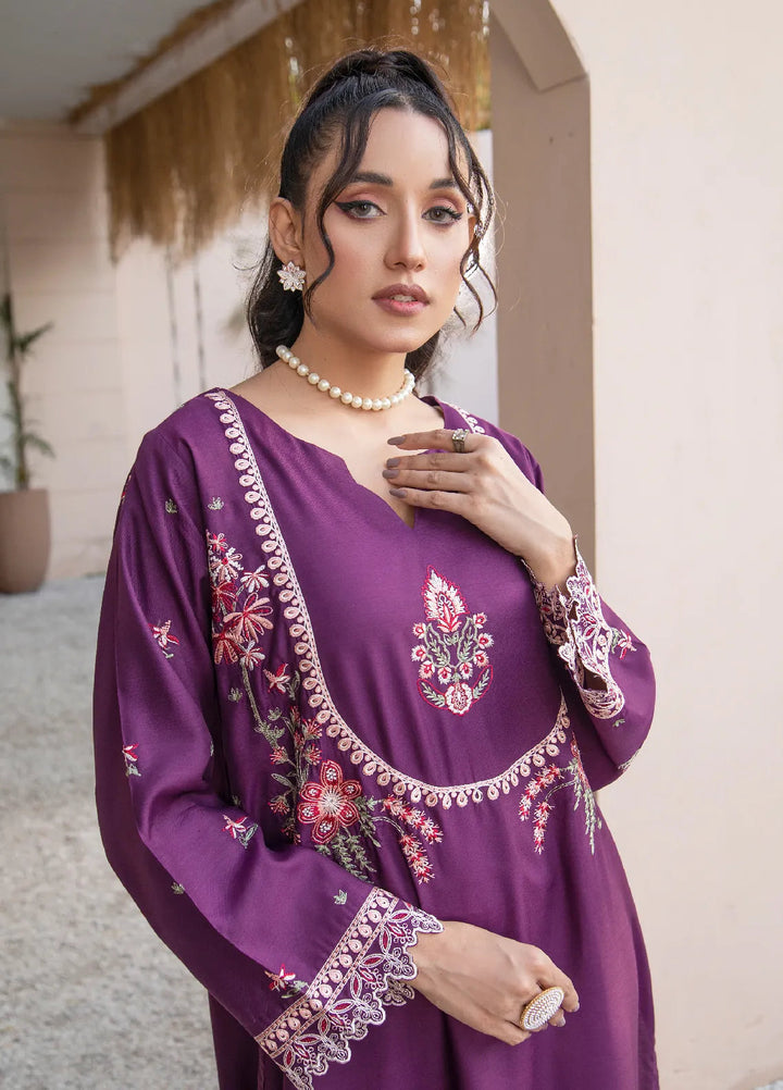 Ibtadda By Pashmire Pret Embroidered Viscose 2 Piece Suit Banafsha