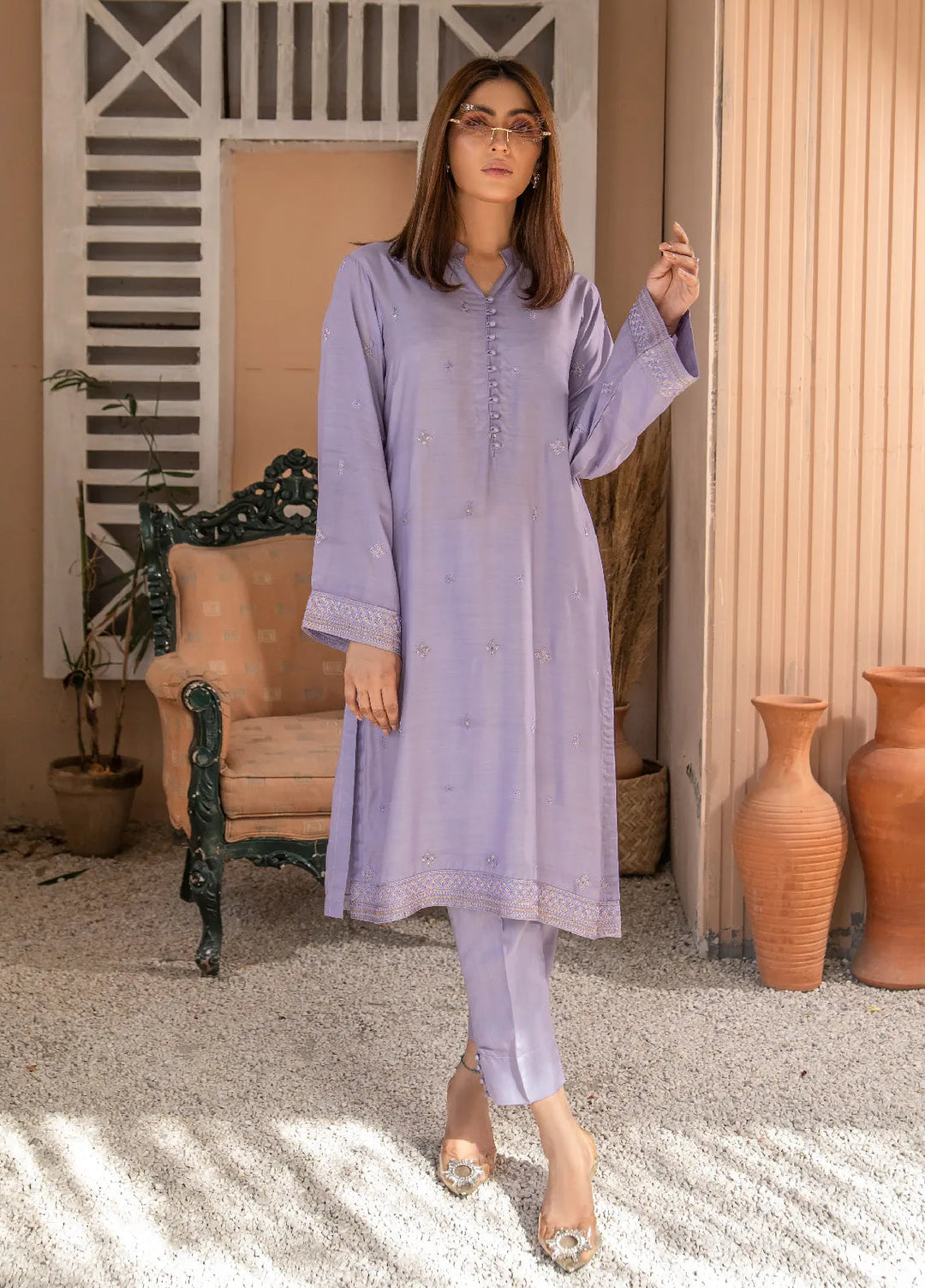 Ibtadda By Pashmire Pret Embroidered Viscose 2 Piece Suit Kashni