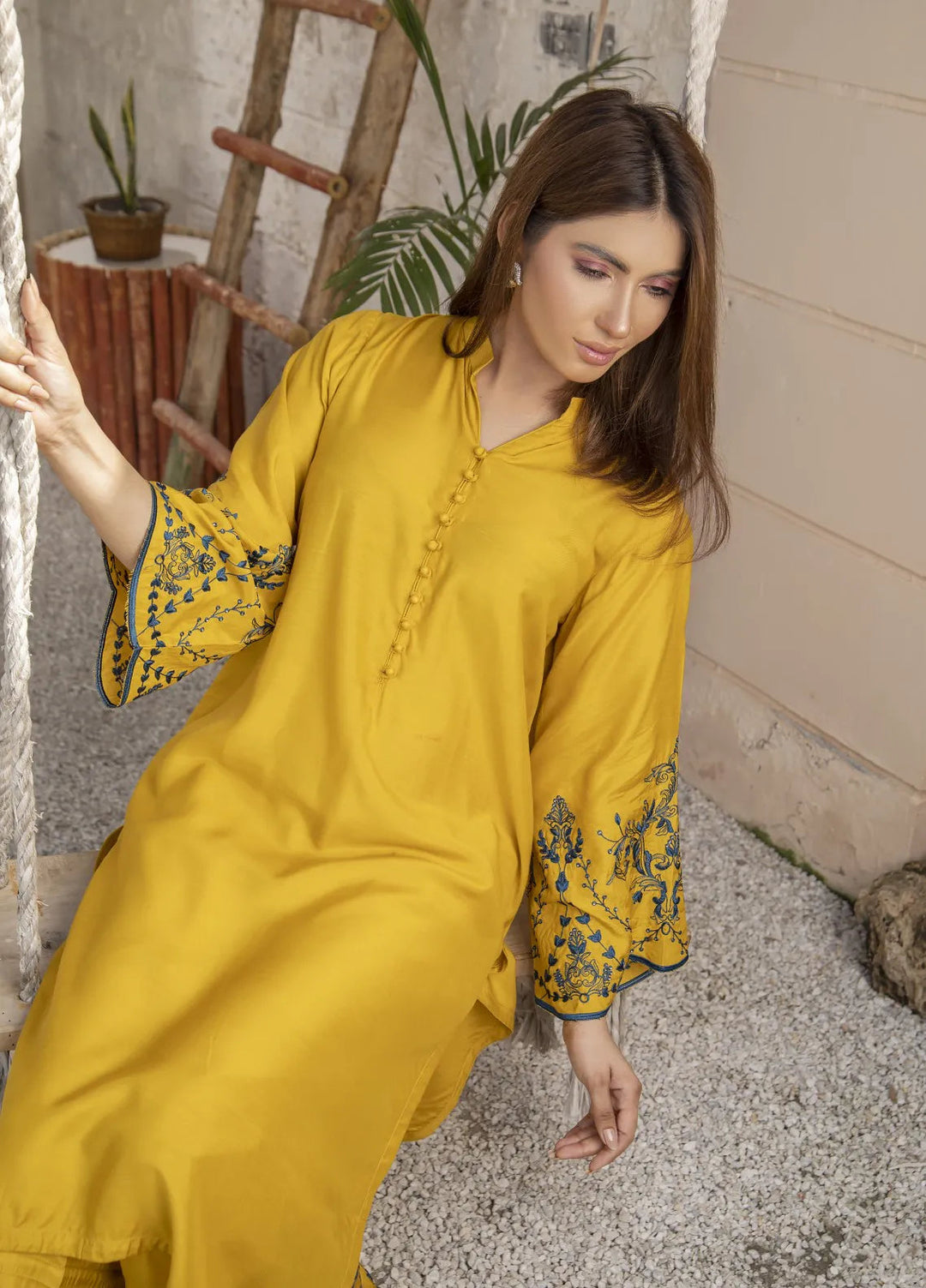Ibtadda By Pashmire Pret Embroidered Viscose 2 Piece Suit Shamsa