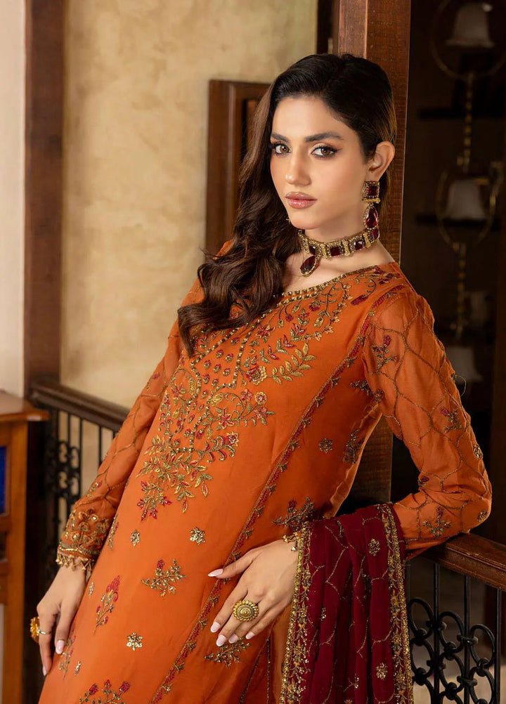Ibtida By Kanwal Zainab Embroidered Chiffon Suits Unstitched 3 Piece KZ24I KZ-24002 Riwaayat - Formal Collection