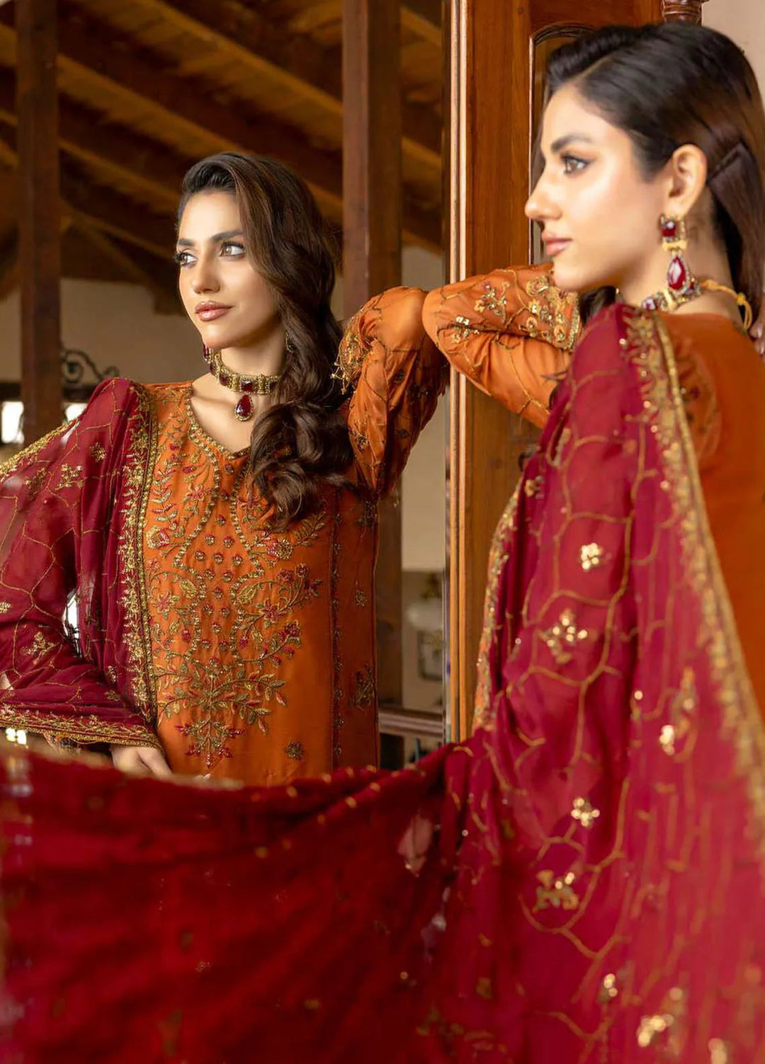 Ibtida By Kanwal Zainab Embroidered Chiffon Suits Unstitched 3 Piece KZ24I KZ-24002 Riwaayat - Formal Collection