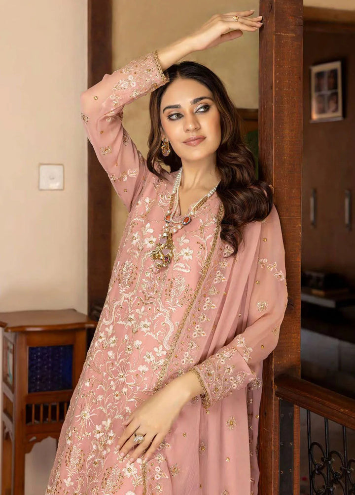 Ibtida By Kanwal Zainab Embroidered Chiffon Suits Unstitched 3 Piece KZ24I KZ-24003 Gulnaz - Formal Collection