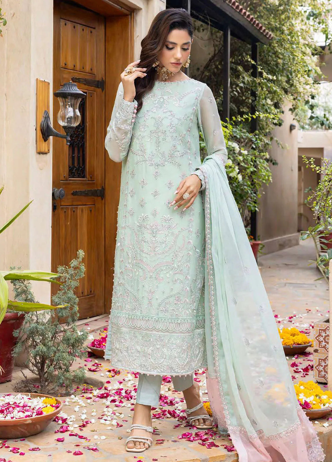 Ibtida By Kanwal Zainab Embroidered Chiffon Suits Unstitched 3 Piece KZ24I KZ-24004 Heer - Formal Collection