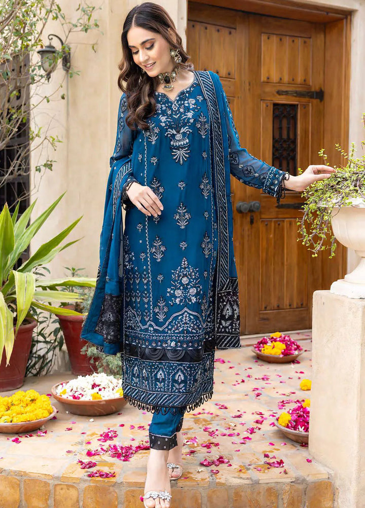 Ibtida By Kanwal Zainab Embroidered Chiffon Suits Unstitched 3 Piece KZ24I KZ-24005 Nayab - Formal Collection