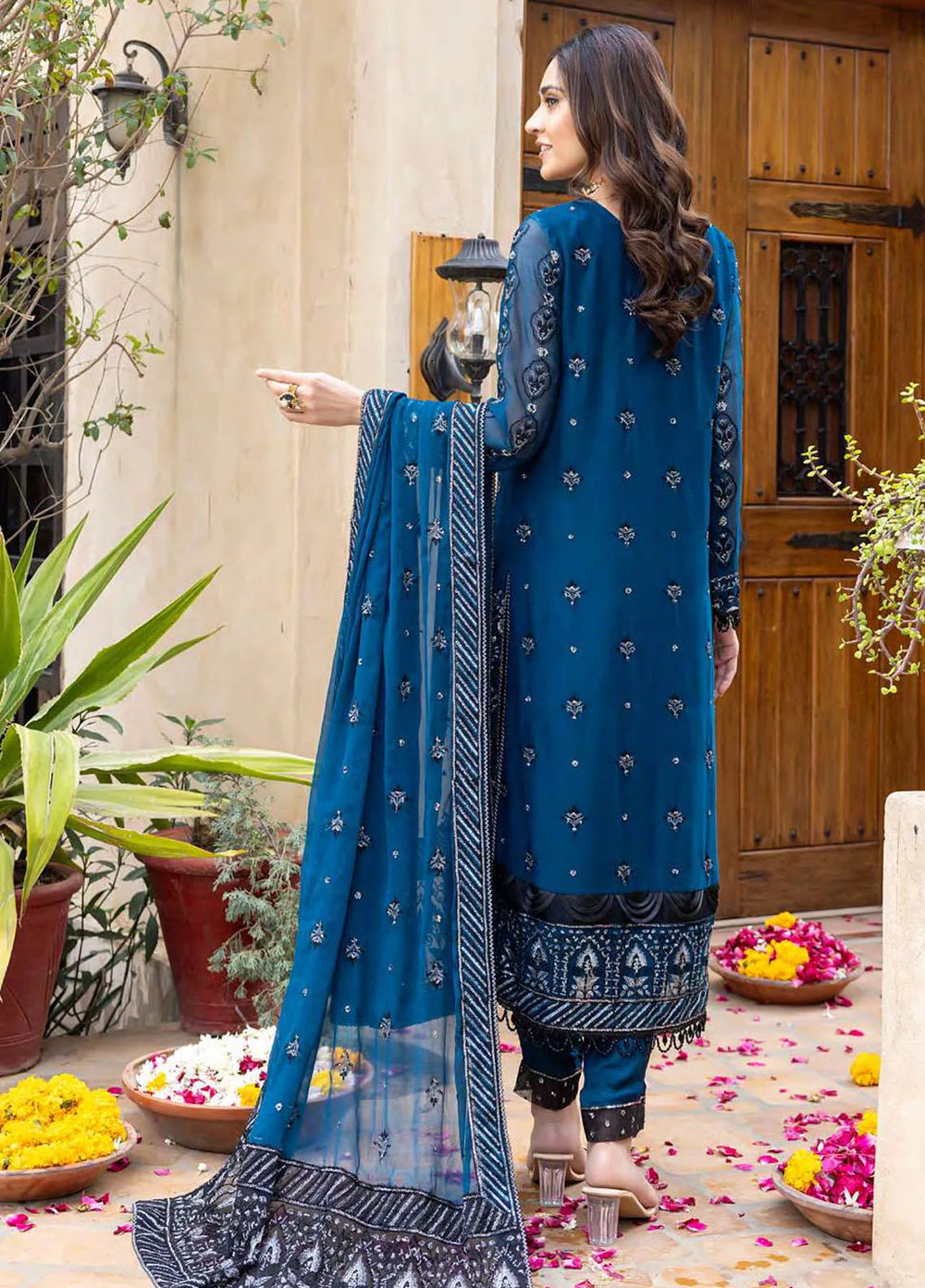 Ibtida By Kanwal Zainab Embroidered Chiffon Suits Unstitched 3 Piece KZ24I KZ-24005 Nayab - Formal Collection