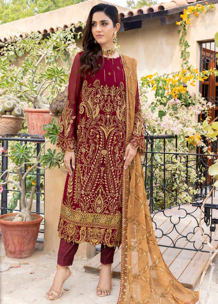 Ibtida By Kanwal Zainab Embroidered Chiffon Suits Unstitched 3 Piece KZ24I KZ-24006 Mah-e-Noor - Formal Collection