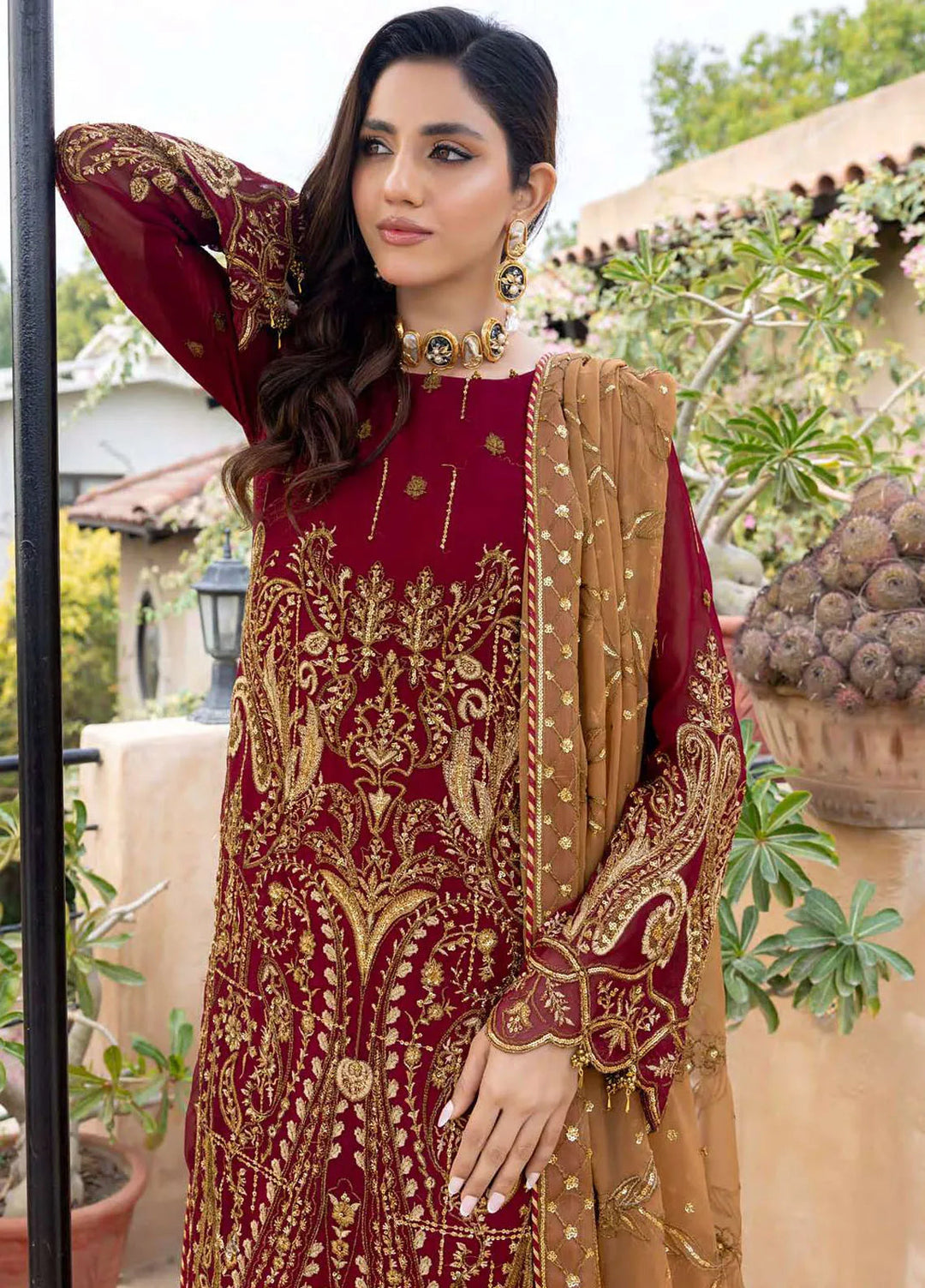 Ibtida By Kanwal Zainab Embroidered Chiffon Suits Unstitched 3 Piece KZ24I KZ-24006 Mah-e-Noor - Formal Collection