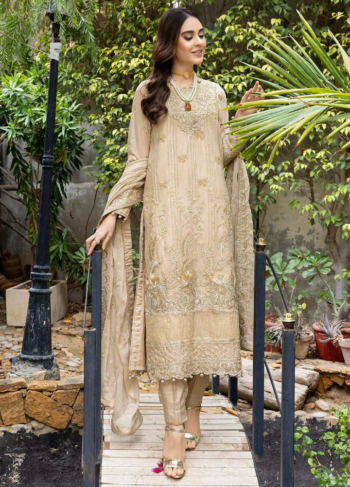 Ibtida By Kanwal Zainab Embroidered Chiffon Suits Unstitched 3 Piece KZ24I KZ-24007 Sadabahar - Formal Collection