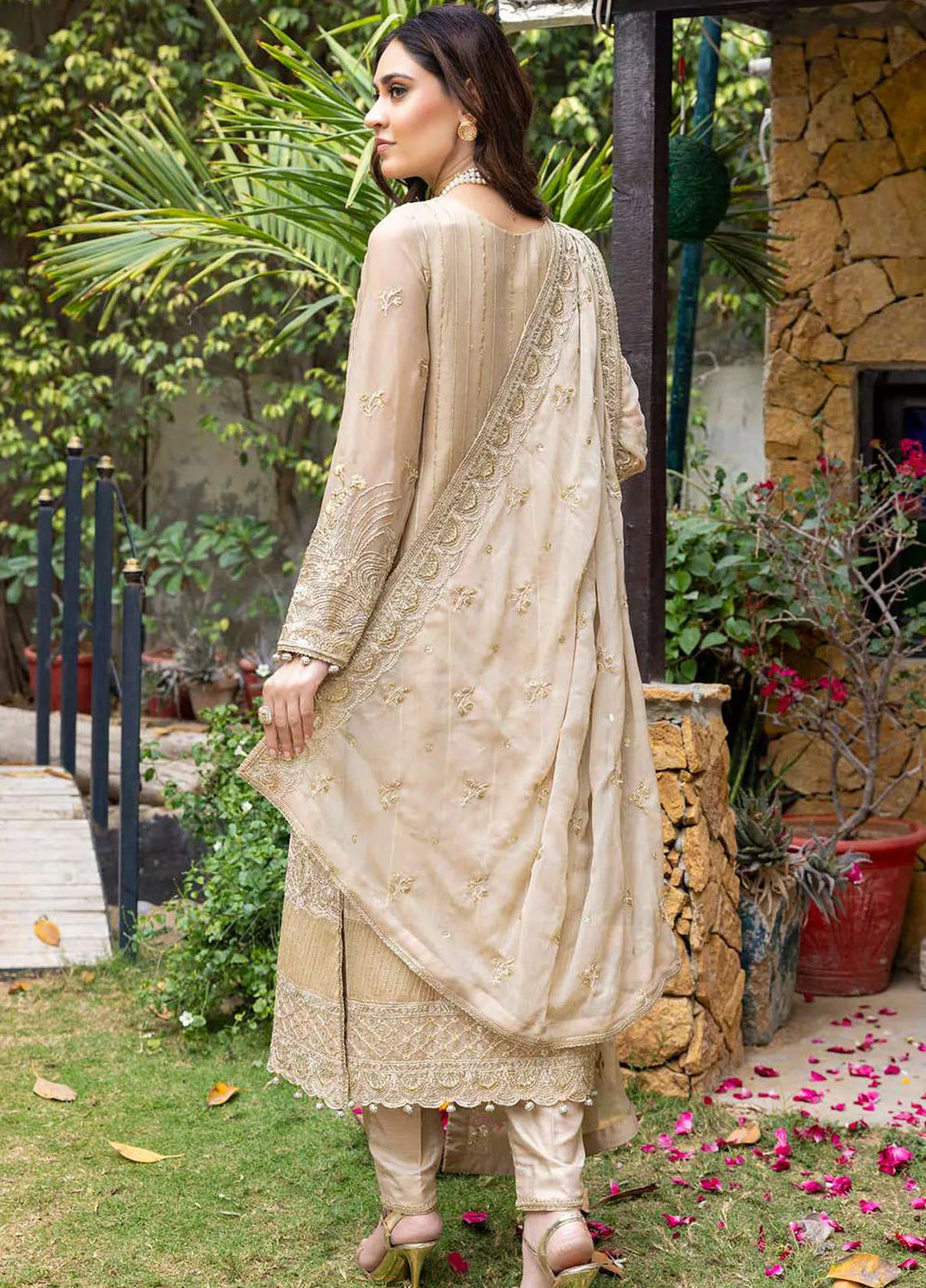 Ibtida By Kanwal Zainab Embroidered Chiffon Suits Unstitched 3 Piece KZ24I KZ-24007 Sadabahar - Formal Collection