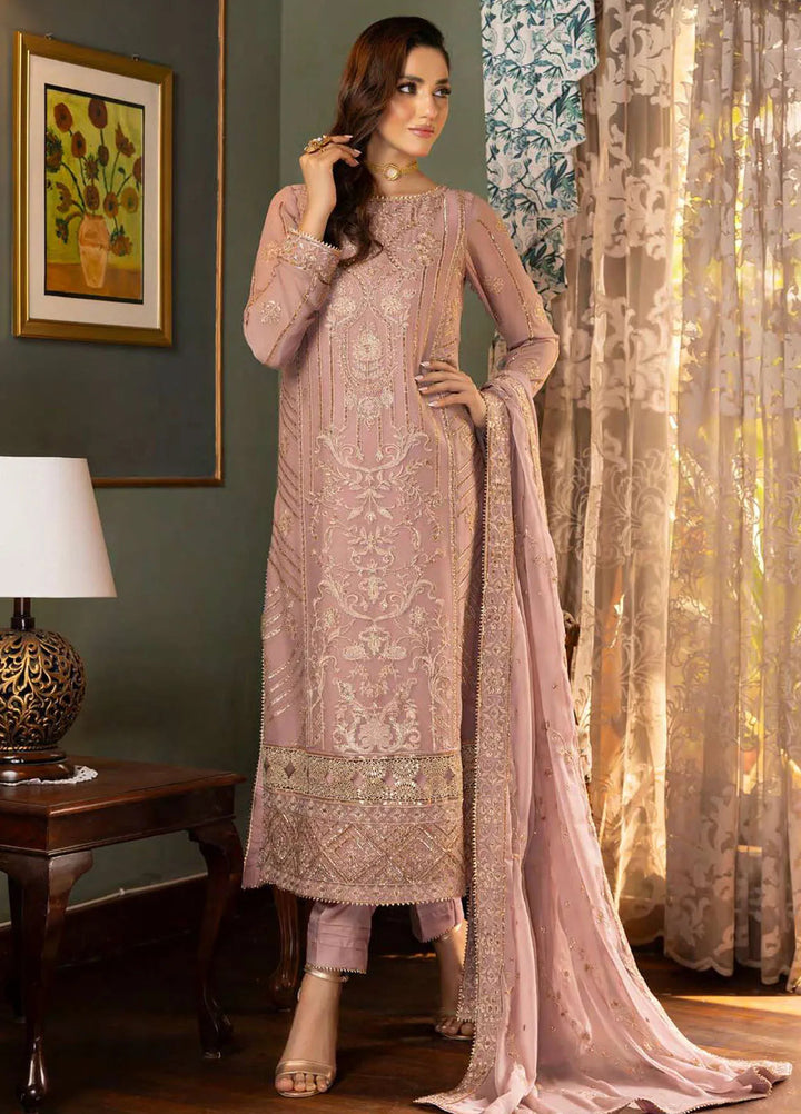Ibtida By Kanwal Zainab Embroidered Chiffon Suits Unstitched 3 Piece KZ24I KZ-24008 Seher - Formal Collection