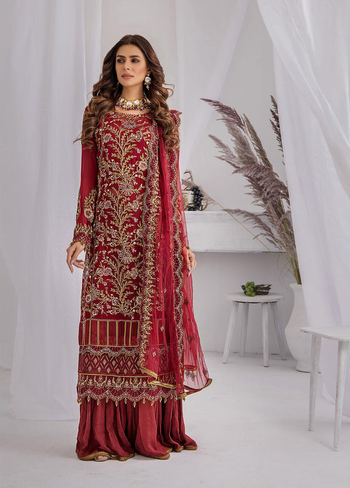 Ibtidaa by Awwal Embroidered Chiffon Suits Unstitched 4 Piece AW22I 01 - Formal Collection
