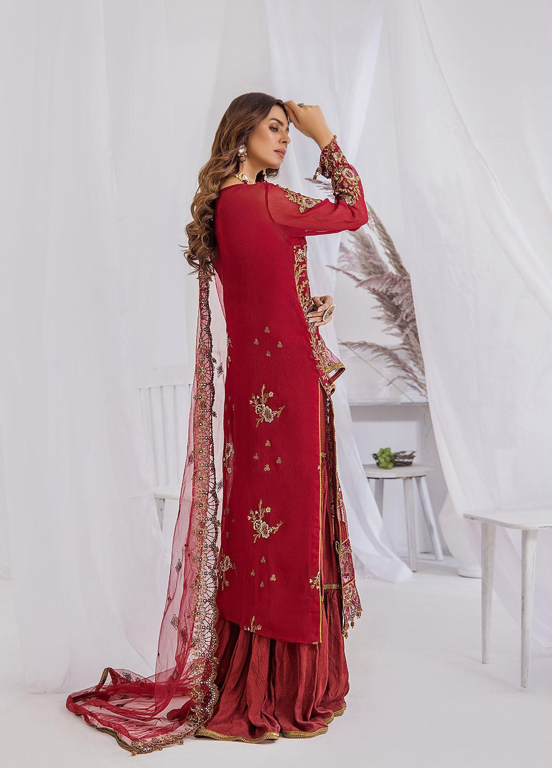 Ibtidaa by Awwal Embroidered Chiffon Suits Unstitched 4 Piece AW22I 01 - Formal Collection