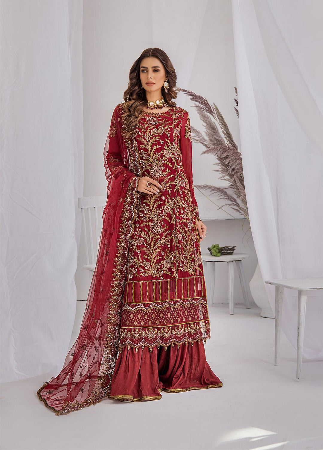 Ibtidaa by Awwal Embroidered Chiffon Suits Unstitched 4 Piece AW22I 01 - Formal Collection
