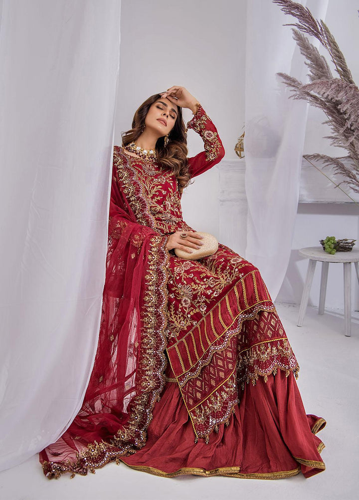 Ibtidaa by Awwal Embroidered Chiffon Suits Unstitched 4 Piece AW22I 01 - Formal Collection