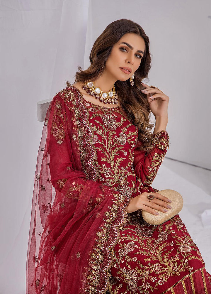 Ibtidaa by Awwal Embroidered Chiffon Suits Unstitched 4 Piece AW22I 01 - Formal Collection