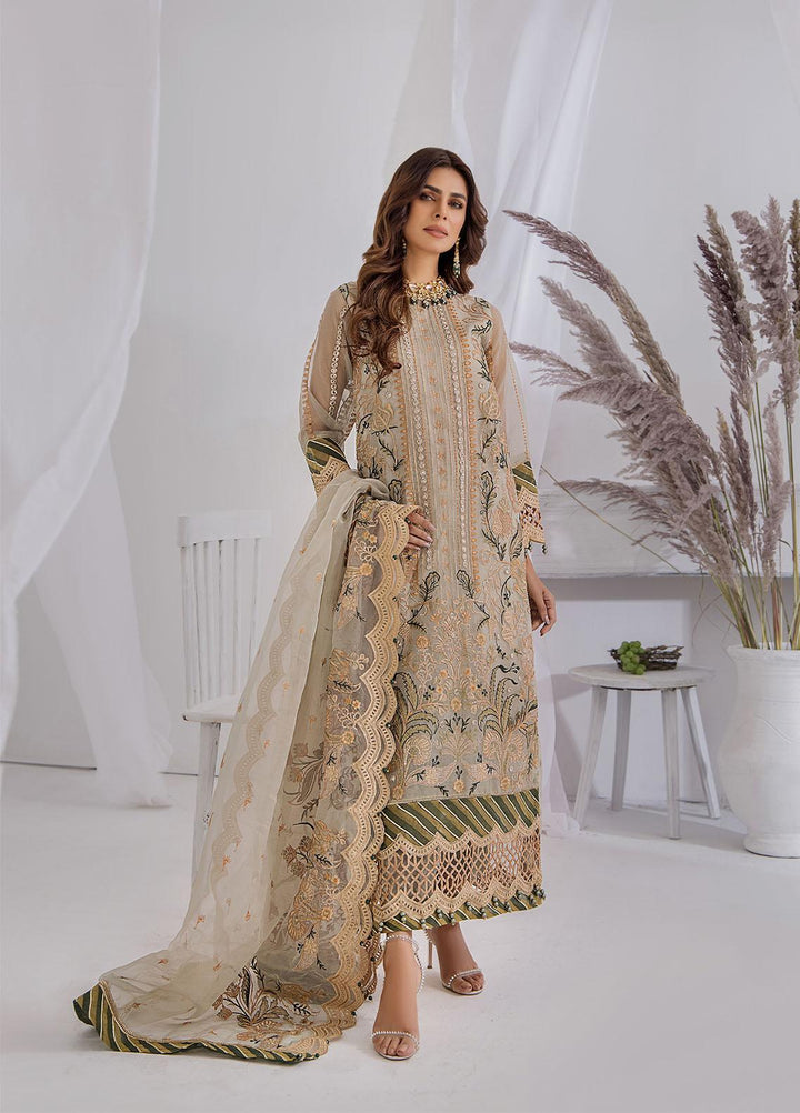Ibtidaa by Awwal Embroidered Organza Suits Unstitched 4 Piece AW22I 02 - Formal Collection