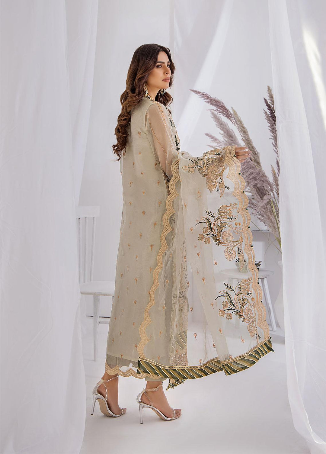 Ibtidaa by Awwal Embroidered Organza Suits Unstitched 4 Piece AW22I 02 - Formal Collection