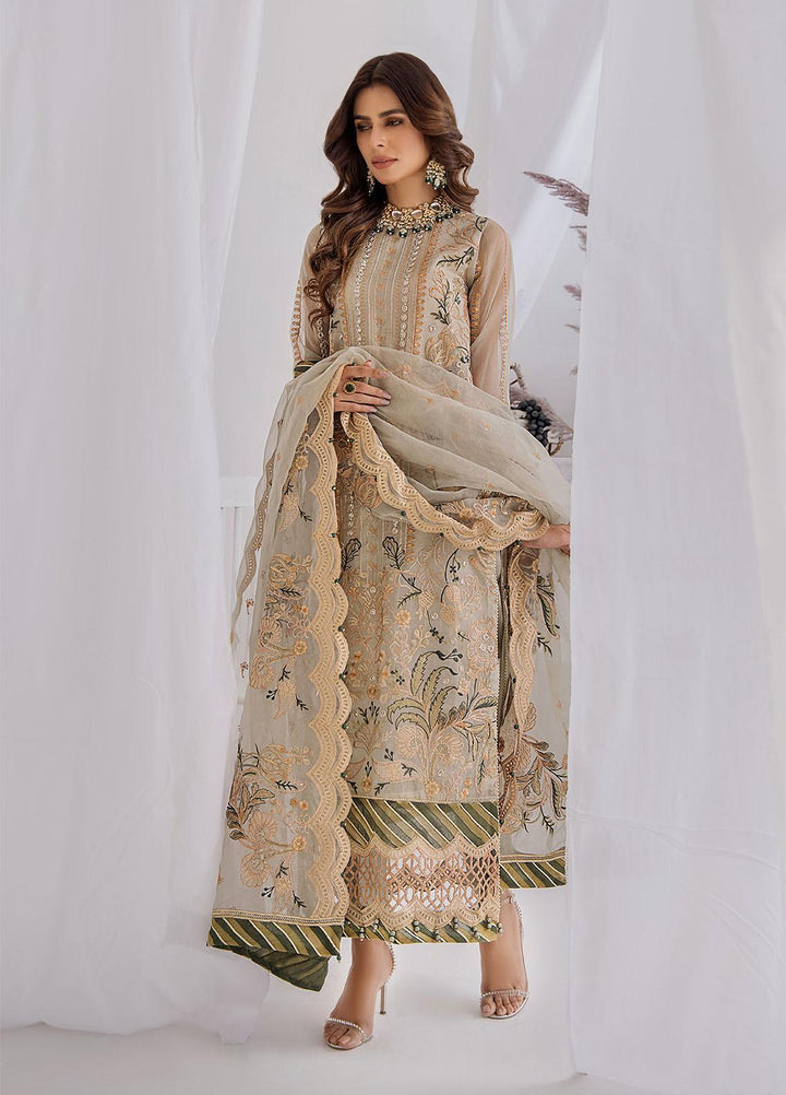 Ibtidaa by Awwal Embroidered Organza Suits Unstitched 4 Piece AW22I 02 - Formal Collection