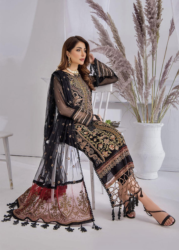Ibtidaa by Awwal Embroidered Chiffon Suits Unstitched 4 Piece AW22I 03 - Formal Collection
