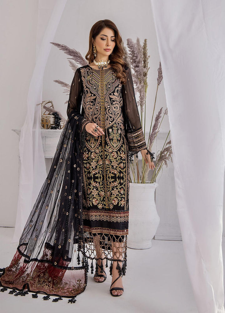Ibtidaa by Awwal Embroidered Chiffon Suits Unstitched 4 Piece AW22I 03 - Formal Collection