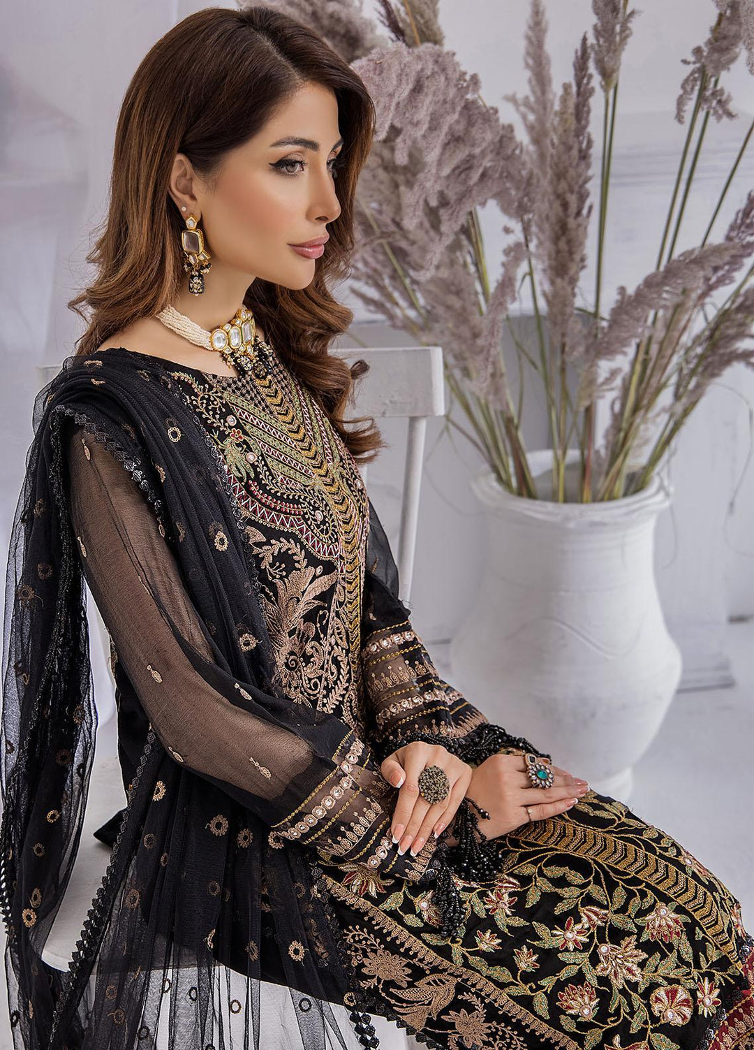 Ibtidaa by Awwal Embroidered Chiffon Suits Unstitched 4 Piece AW22I 03 - Formal Collection
