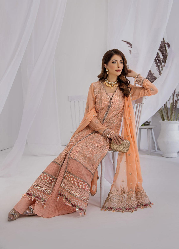 Ibtidaa by Awwal Embroidered Chiffon Suits Unstitched 4 Piece AW22I 04 - Formal Collection