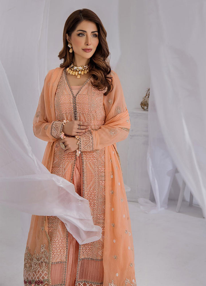 Ibtidaa by Awwal Embroidered Chiffon Suits Unstitched 4 Piece AW22I 04 - Formal Collection
