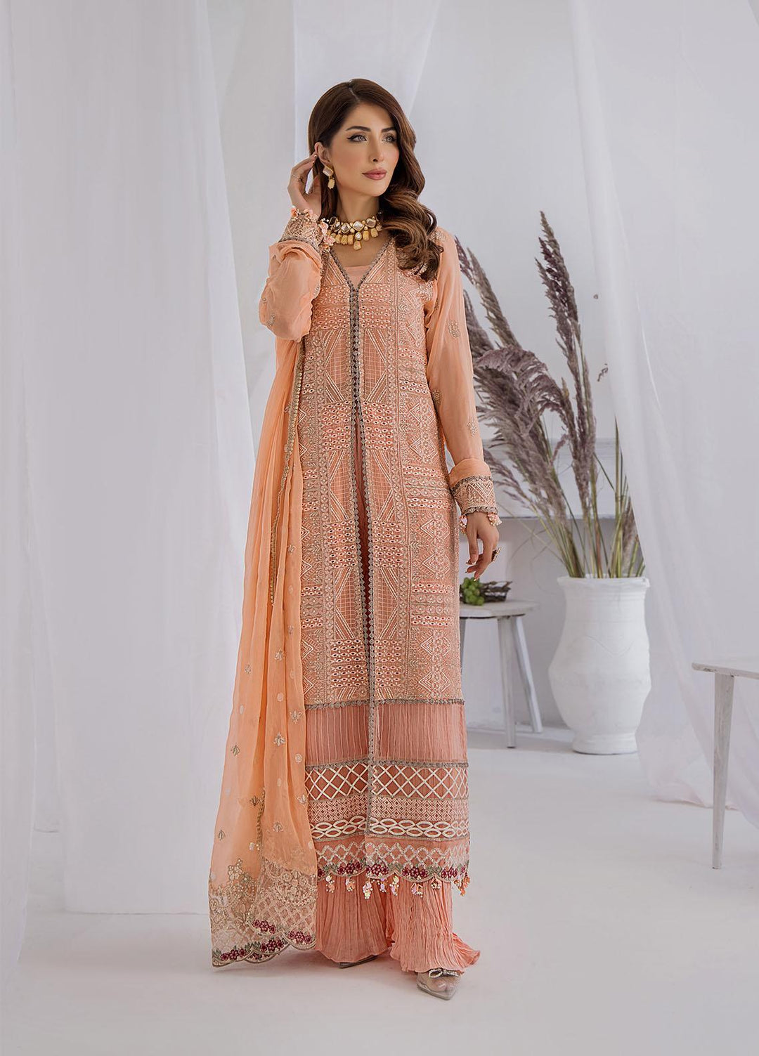 Ibtidaa by Awwal Embroidered Chiffon Suits Unstitched 4 Piece AW22I 04 - Formal Collection