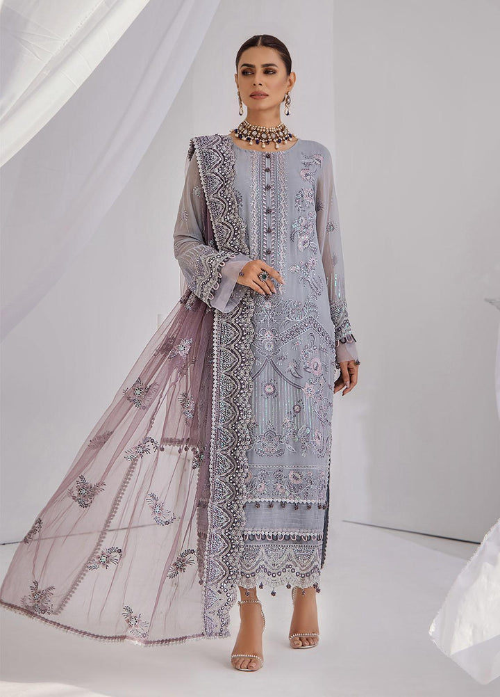 Ibtidaa by Awwal Embroidered Chiffon Suits Unstitched 4 Piece AW22I 06 - Formal Collection