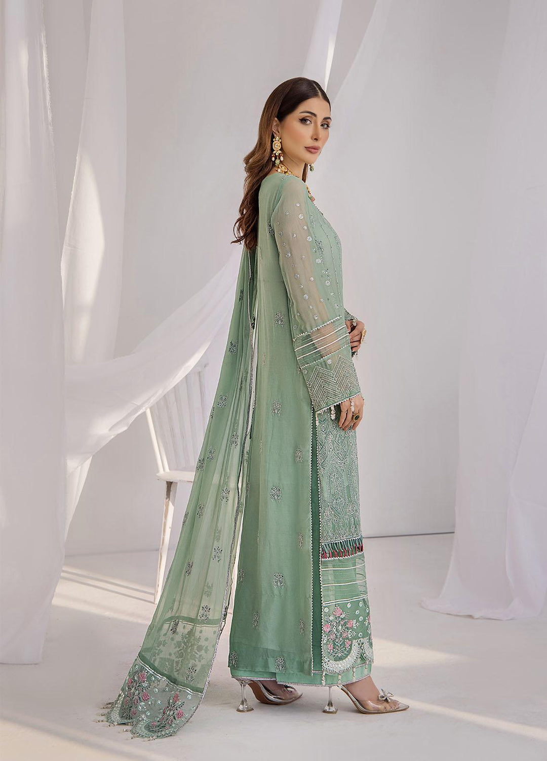 Ibtidaa by Awwal Embroidered Chiffon Suits Unstitched 4 Piece AW22I 07 - Formal Collection