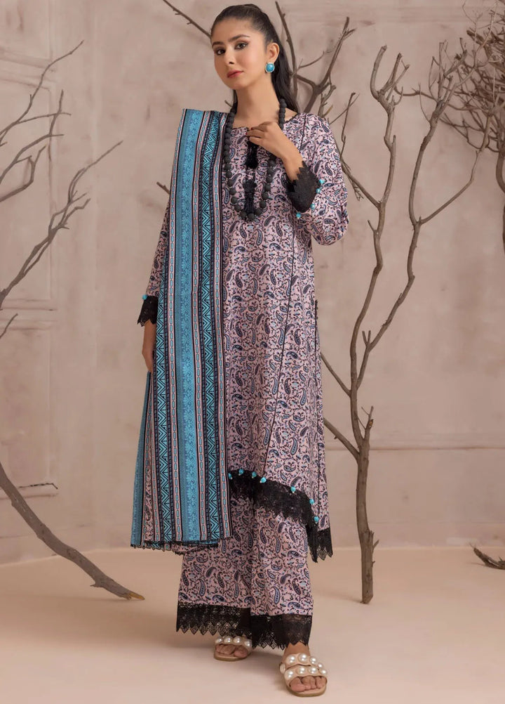 Identic By Regalia Printed Khaddar Suit Unstitched 3 Piece RGT24I4 D-01 - Winter Collection
