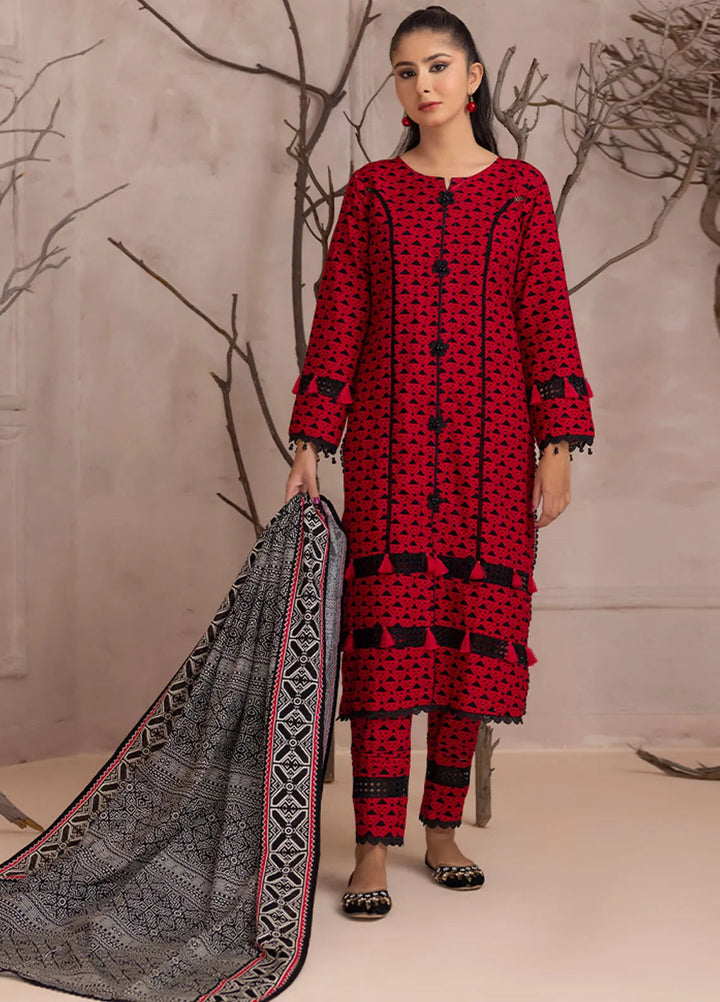 Identic By Regalia Printed Khaddar Suit Unstitched 3 Piece RGT24I4 D-05 - Winter Collection