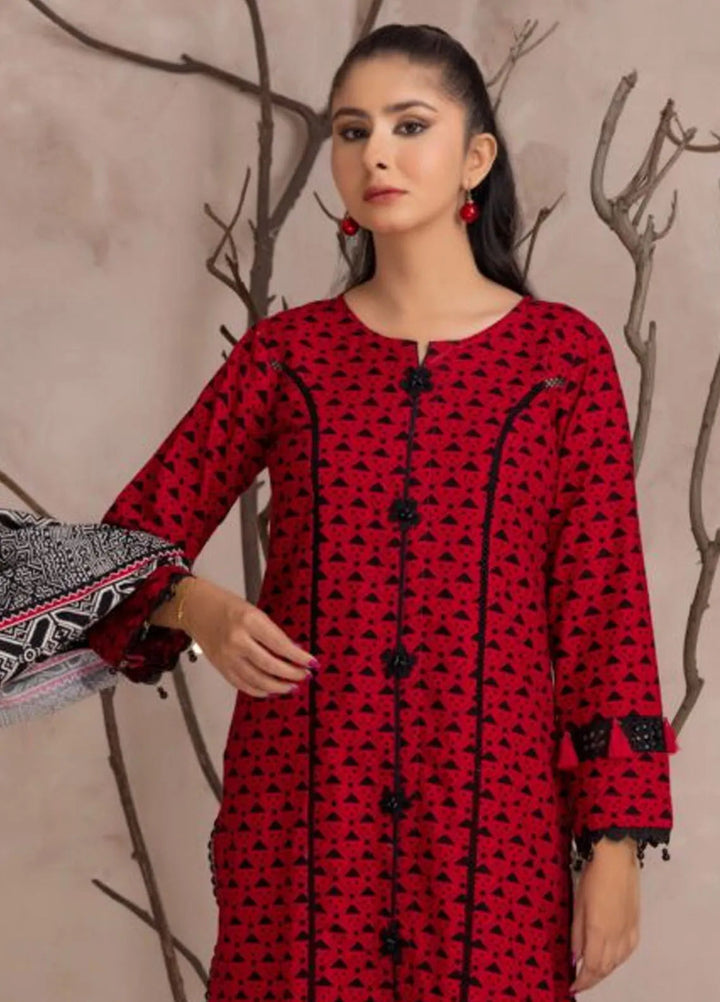 Identic By Regalia Printed Khaddar Suit Unstitched 3 Piece RGT24I4 D-05 - Winter Collection